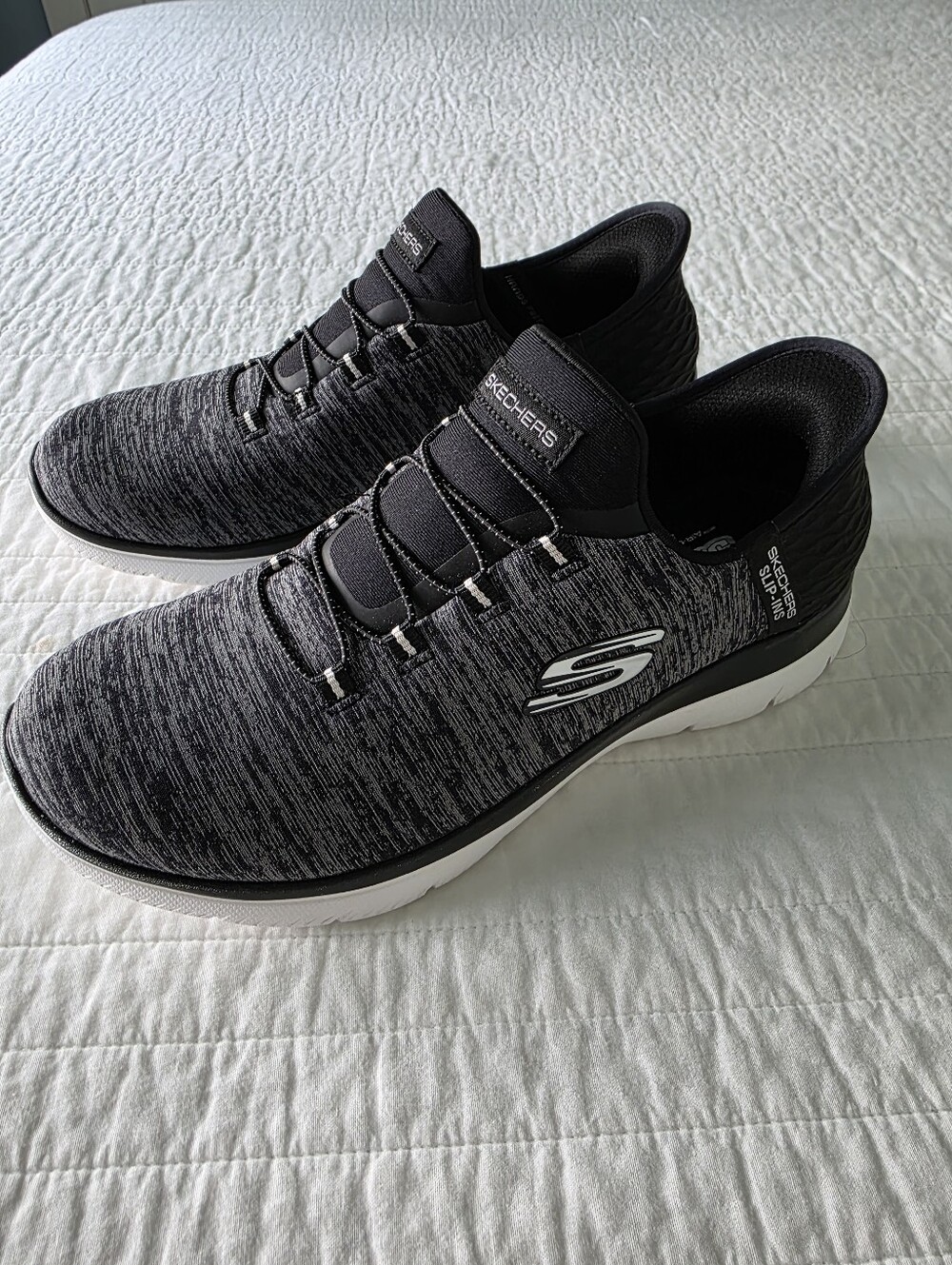 Skechers Slip-ins Hands Free Black Performance Sneaker Womans 8 - Picture 6 of 15